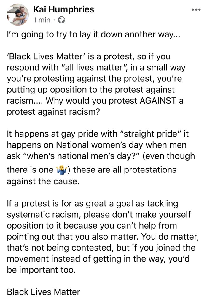 kaihumphries's tweet photo. #BlackLivesMatter https://t.co/WsFye5Xo8m