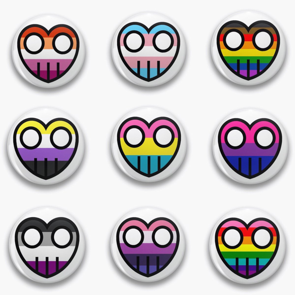 TheBarBots's tweet photo. Happy Pride! Heart logo buttons are now up on Redbubble!
Find them here: https://t.co/dYBUQ9ti57
🤖💙
#pride #lesbian #gay #bisexual #transgender #queer #asexual #pansexual #nonbinary #webcomic #webcomics #webcomicmerch #PrideMonth #redbubble #TheBarBots #queerart https://t.co/j0ReaQJQtZ