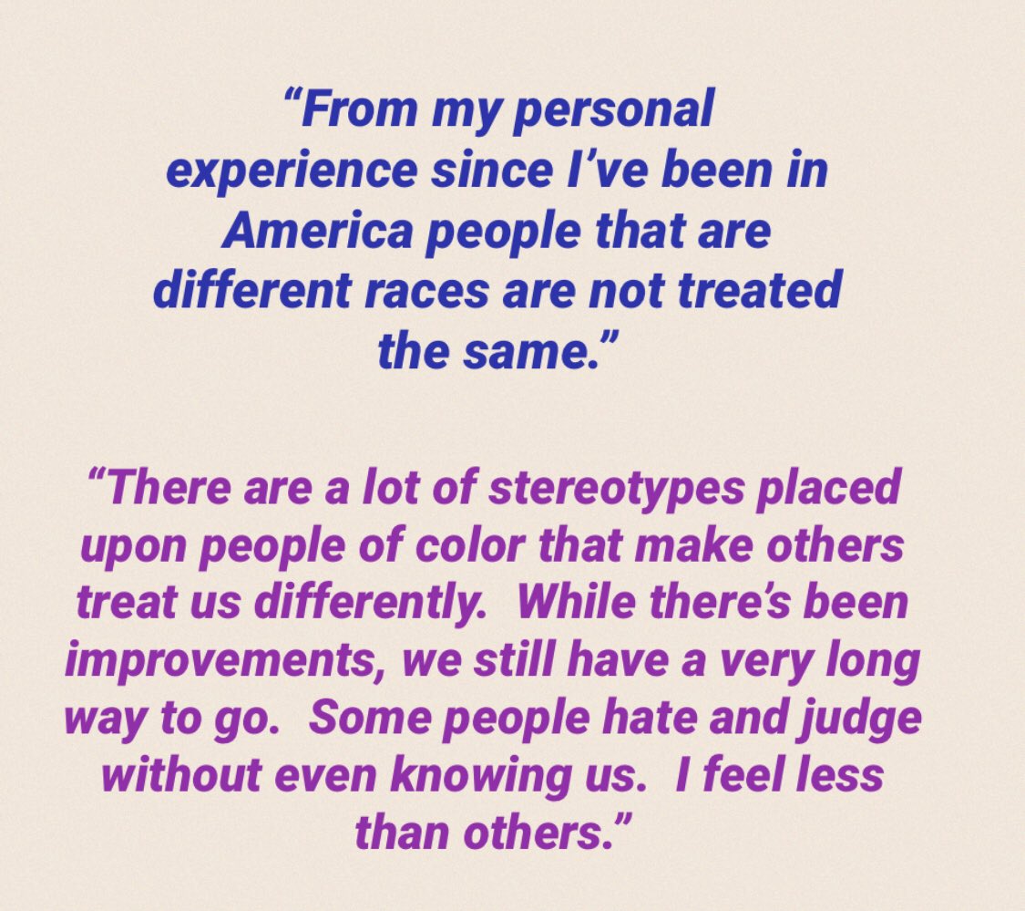 maggieoconnor83's tweet photo. Heartbreaking words from my students when asked if they thought all Americans are equal. I am going to put in the work so I never make anyone feel the way these students feel.  I will have tough conversations with students to push ourselves forward in understanding one another. https://t.co/WynwT9rnnp