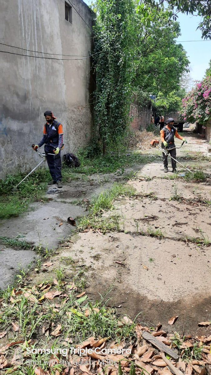 #Chandigarh: Service lanes clearing started in sector 10.
All lanes would be cleared of grass, garbage and malba dumps.