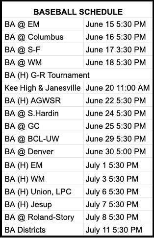 Summer sports are right around the corner! #RebelNation #iahssb #iahsbb