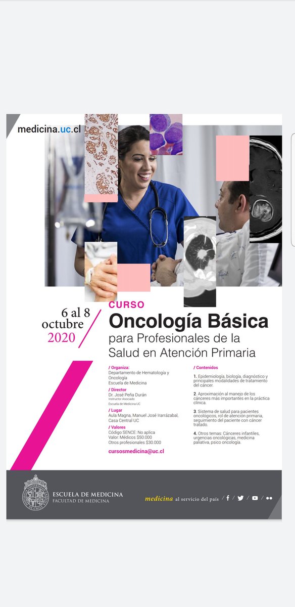 PenaDuranJose's tweet photo. No todo es COVID! Pero incluso con COVID, llega paciente grave le ven un nódulo en el TAC y??
Miren este curso de oncología básica! Tremendos temas / docentes... Guatea el director? Naaa... Ayúdeme a difundir con un RT!
https://t.co/yksKK2D3Vl https://t.co/iucVJXwIPI