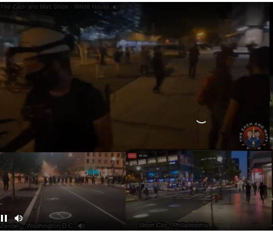 mitch_brogan's tweet photo. LIVE! Multi-city #GeorgeFloydProtests https://t.co/ywF9r005BT #StlouisProtests #WashingtonDCProtest #denverprotests #LAProtests #madisonprotests #NYCPROTEST #baltimoreprotests #LosAngelesProtests #PortlandProtests #JusticeForGeorgeFloyd #ICantBreathe https://t.co/H7nflYAbVY https://t.co/qLA6cdzgkb