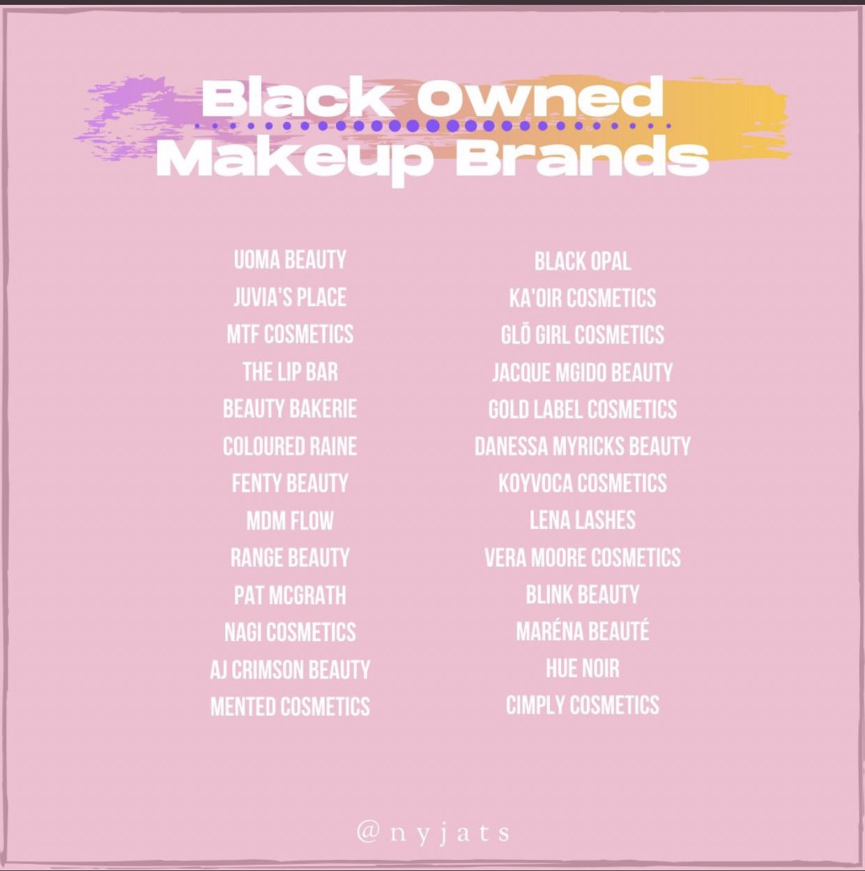 Overhale gøre ondt tragt Trendmood on Twitter: "Please tag some of your favorite black owned makeup  brands below! @nyjats created this amazing list Let's add more!!  https://t.co/xiYLuwipz5" / Twitter