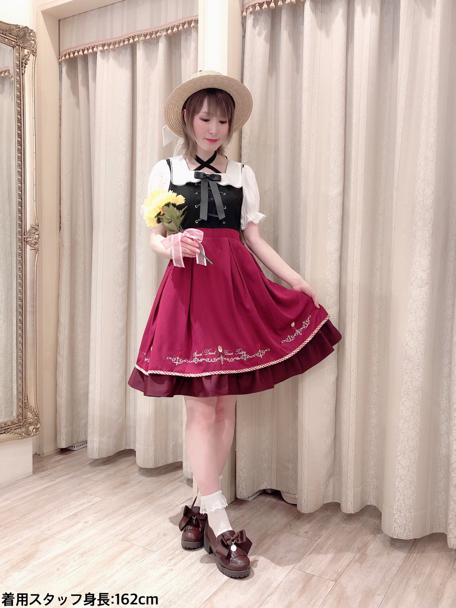 Amavel Fantasy Dirndl ワンピース 赤 Amavel Fantasy Dirndl ワンピース 赤