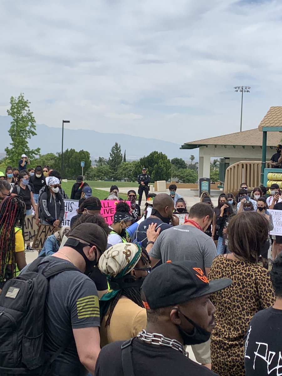 Corona showed out today.  Peacefully and united.  The pastors even showed up to pray us out.