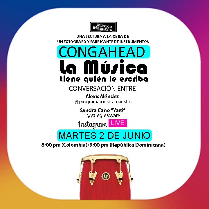 Las #Novedades  también son materia de interés para #LaMúsicaTieneQuiénLeEscriba 
#CongaHead de #MartinCohen  y #ClintonBradley Mañana daremos una lectura a la autobiografía de un fotógrafo y fabricante de instrumentos de @LPPercussion