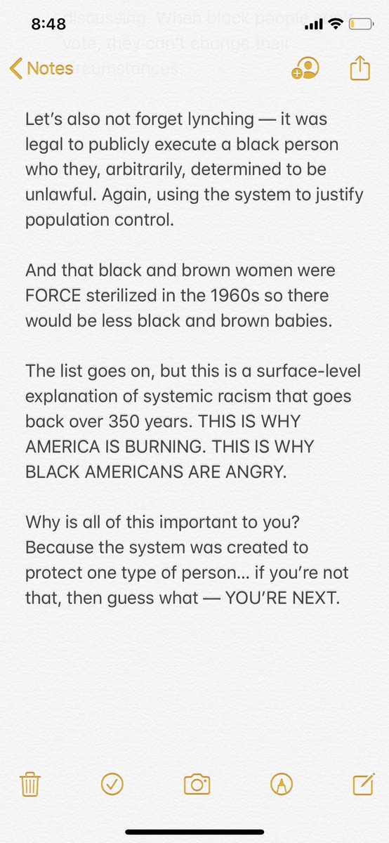 Natasha_Chandel's tweet photo. What is systemic racism?

I feel like this phrase is thrown around &amp; like the word “asymptomatic,” most people don’t know what TF it means. So here goes…

p.s. If you haven’t experienced a history of this, you are privileged, and I hope it makes sense why.

#BlackLivesMatter https://t.co/YIo4M4t9aQ