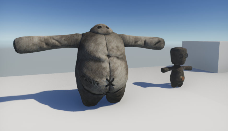 RagboyStudios's tweet photo. We got our main protagonist, and out first companion, Chonko!  #indiegame #gamedev #3d #gameart #horrorgame #ragboy https://t.co/dVjOiasqig