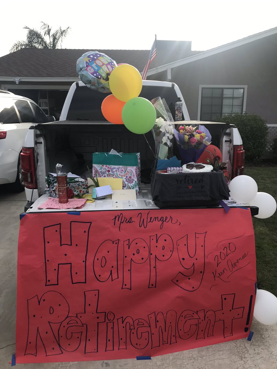 Lori Wenger’s Retirement parade was a success!  We wish her much happiness. ❤️<a href="/McFarland_USD/">McFarland Unified SD</a> <a href="/KernAve_Bobcats/">Kern Ave Elementary</a>
