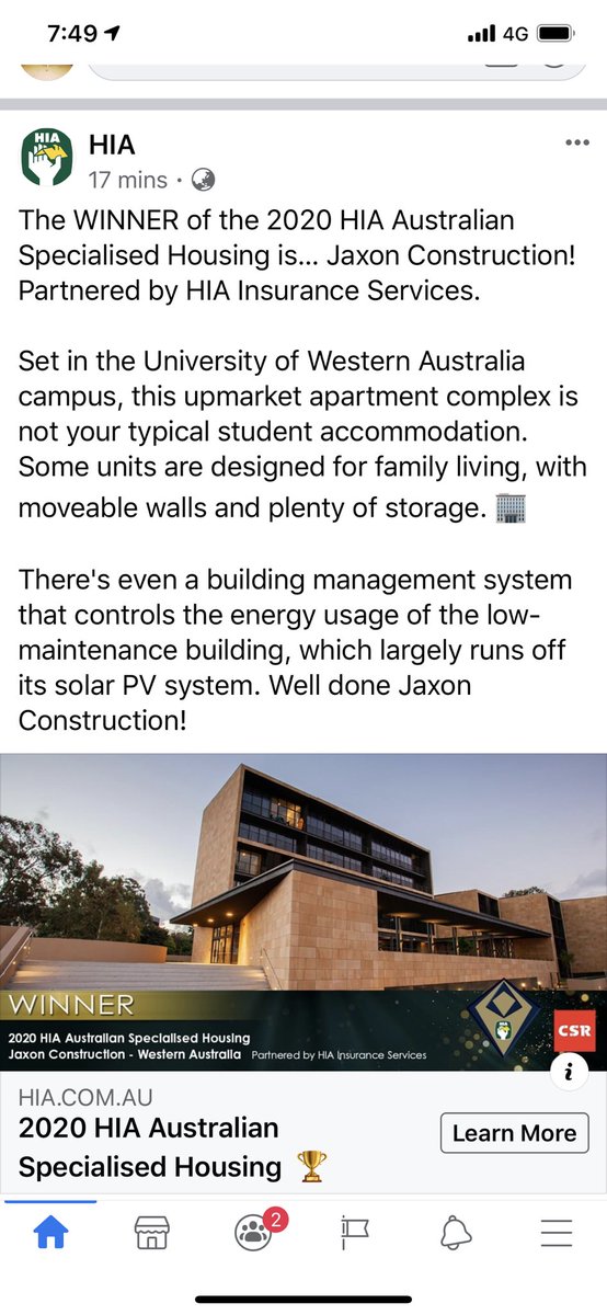 absolute_vr's tweet photo. Congrats to Jaxon Construction #construction #builder #jaxonconstructions #perth #HIA https://t.co/tRKqxE0IZY