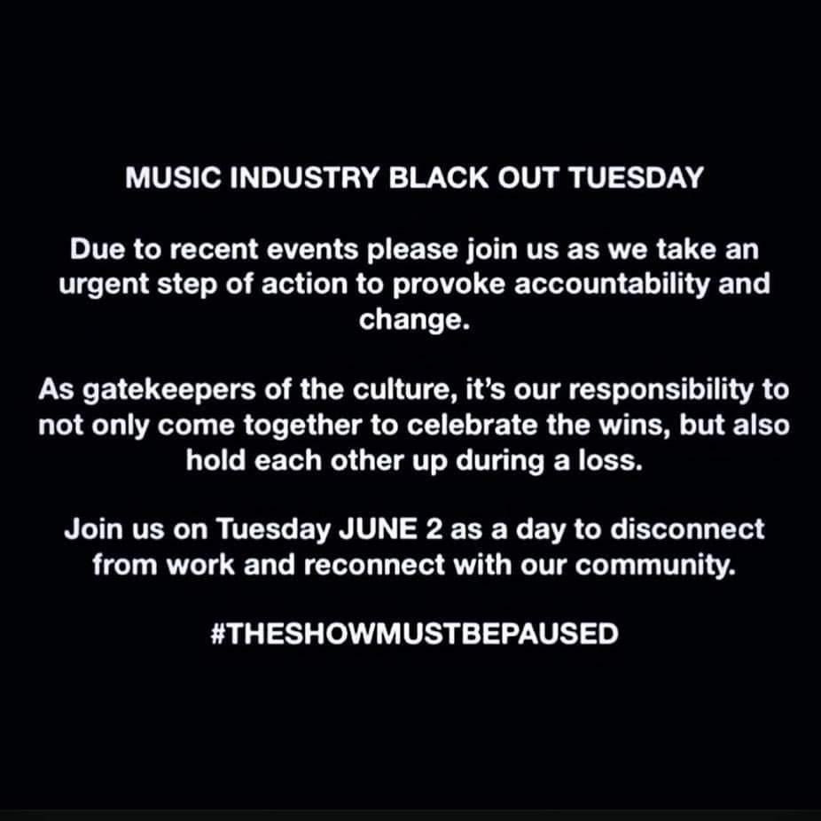 ultranatemusic's tweet photo. #blackouttuesday #theshowmustbepaused #solidarityinthemusicworld #stopthehate #useyourvoice #connectwiththecommunity #blacklivesmatter✊🏽✊🏾✊🏿 https://t.co/BWUvlgsq0W
