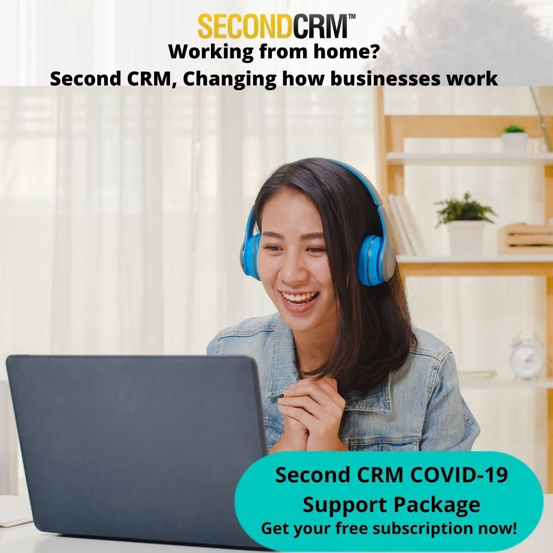 secondcrm's tweet photo. With our FREE COVID-19 Support Package specially for SME’s, keeping your staff productive through this pandemic crisis is easy with Second CRM. Enjoy 6 months Free Subscription. For more details and how to claim your free subscription visit https://t.co/Mr9WVEYGAu #secondcrm #wfh https://t.co/xp4EOe7nSt