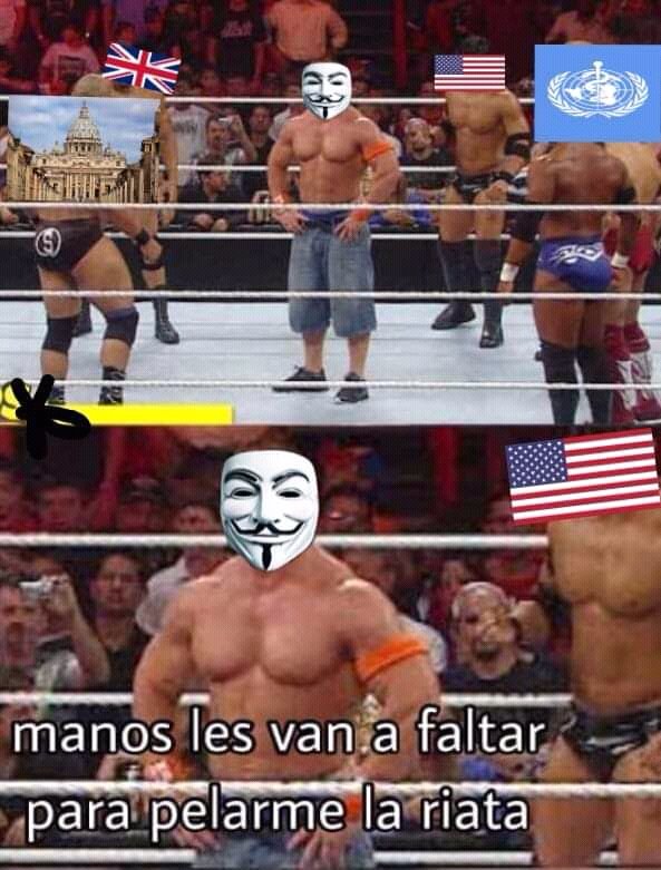 KeyonAlston's tweet photo. Manos les van a hacer falta para pelarle la verga al Anonymous.

#Anonymous https://t.co/RXmDShJJJL