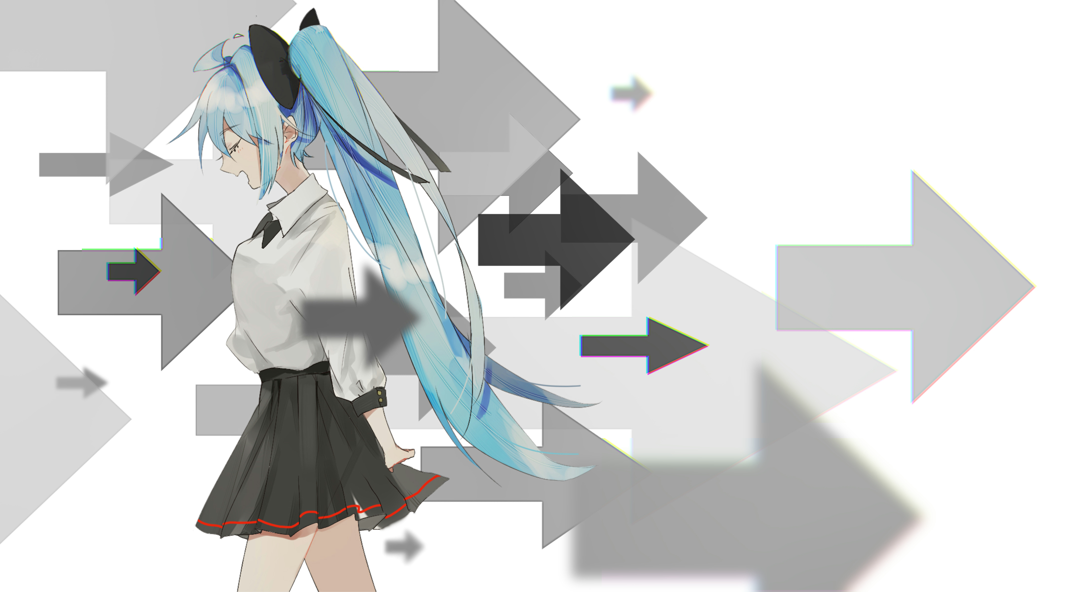 Piapro ピアプロ 与花さんの モノクロ矢印と逆方向に歩むミクさん 矢印の色と合わせた シンプルなモノクロの服がとっても オシャレですね T Co 2yi52hee68 Piapro 初音ミク T Co Sdkcikj2gb Twitter