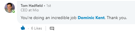 DomKent's tweet photo. If you don't blow your own trumpet, who will? 🎺
Some nice client remarks from the last few weeks 🥳
#contentmarketing #copywrtiting #freelancers https://t.co/z3n4tWq4hD