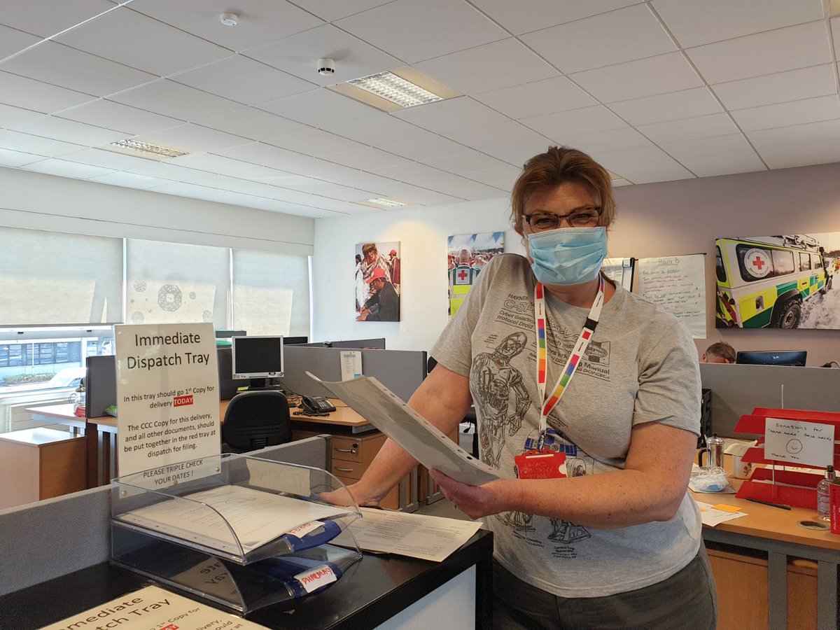 BRC_ERScotland's tweet photo. This is @LindsayDH, one of our incredible fundraisers. As well as helping out in the call centre, she is bringing in thousands to keep this response going. #BritishRedCross #KindnessWillKeepUsTogether #volunteerweek2020 https://t.co/cBRvUbCYOR