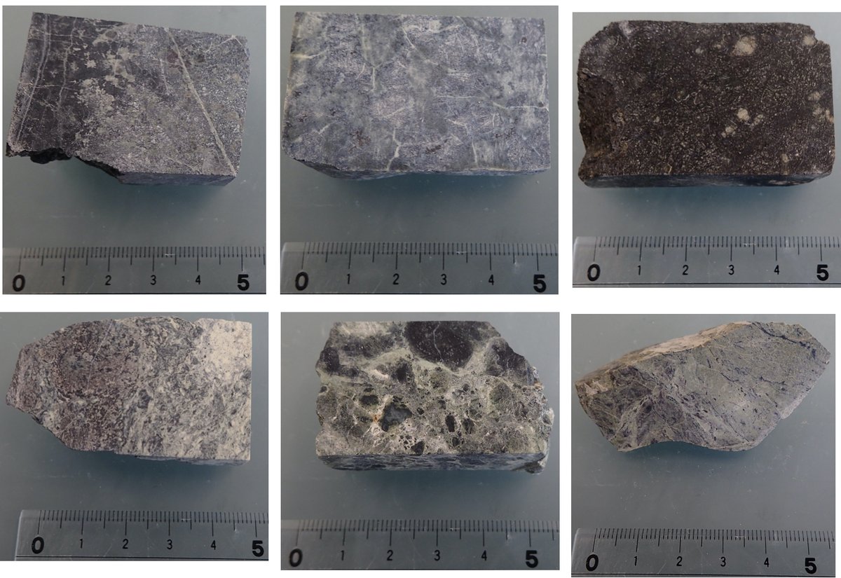 deep_sample's tweet photo. Ultramafic rocks + water ± weathering ± deformation: Diversity of altered ultramafic rocks from one area
カンラン岩の変質物(蛇紋岩化±風化±変形)は同じ場所でも、見かけがこれだけ多様性を持つのが、蛇紋岩研究の難しさであり、面白さ
#フィールドに行くまでの妄想
#randomfieldworkphoto https://t.co/59JZUT7Jnq
