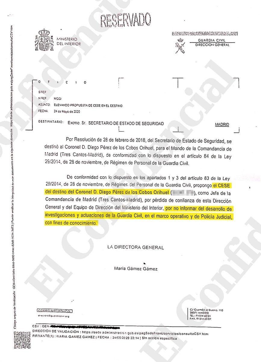 Nunca hagas una pregunta cuya respuesta no sepas de antemano. Ahora ya sabéis todos porque no me contesto el indigno Ministro Marlaska <a href="/interiorgob/">Ministerio del Interior</a>. Caerá por sus subordinados.