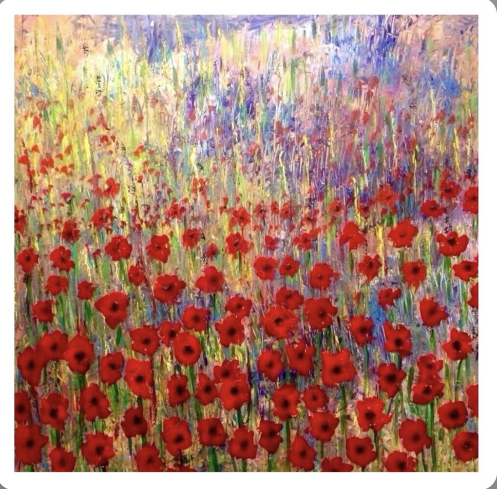 la_comber's tweet photo. The Poppy Field ... painted for my first exhibition in 2014. Trisha La Comber https://t.co/AvJ4j5go7M