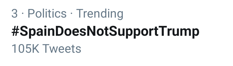 kodealyokos's tweet photo. We do not support Trump, but someone apparently seems to think he can speak for a whole country. Please stop this shit, Vox. All of us aren't fascist like you. 😐 #SpainDoesNotSupportTrump https://t.co/9BD3On0FFy