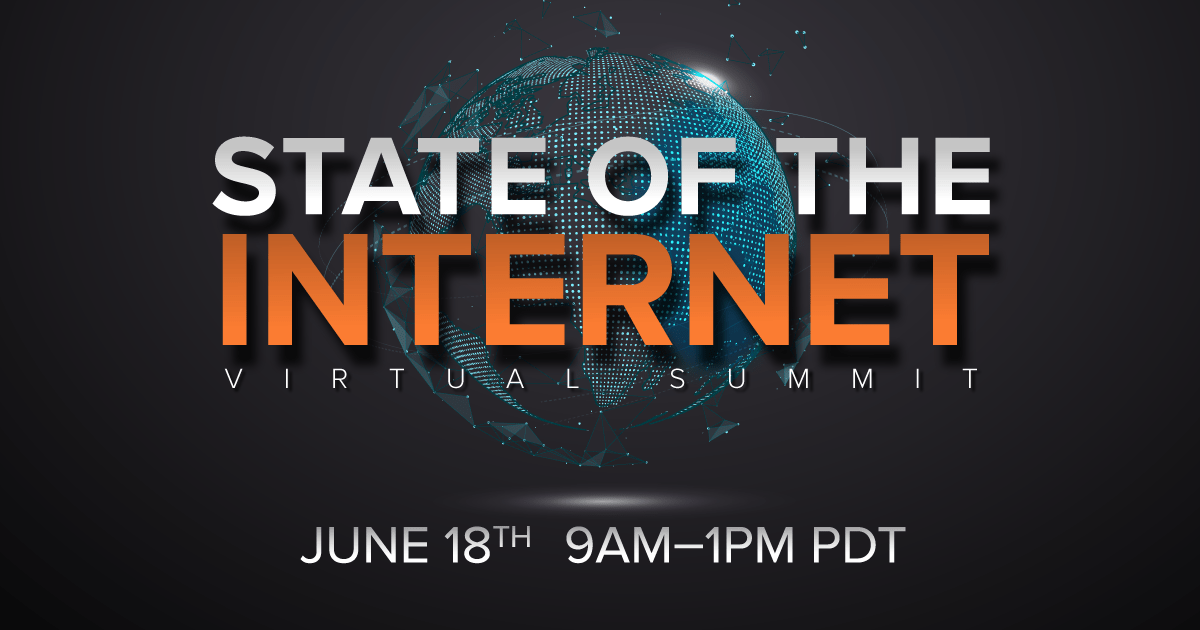 internetsociety's tweet photo. "Internet Resiliency in the face of COVID-19" is a panel discussion in the State of the Internet virtual summit on June 18, moderated by @dbelson Sign up now to join us online https://t.co/ljorFsKXLd #InternetReport #GrowInternet https://t.co/NJTyNhiigv