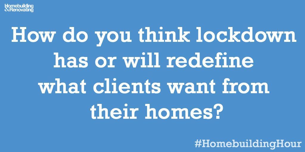 Welcome to #Homebuildinghour and thanks for joining us

For those new to #Homebuildinghour, we’ll be asking a series of questions over the next 60 minutes — post your comments using the # to be part of the conversation. To kick off...❗️QUESTION 1❗️

#InThisTogether #HBRShow20