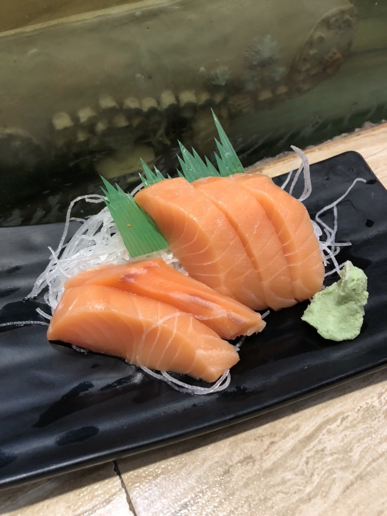 epicureaneatsph's tweet photo. kikufuji's spicy salmon sashimi &amp; fresh salmon sashimi 

miss u everyday 😢 https://t.co/nE1yd77QBo