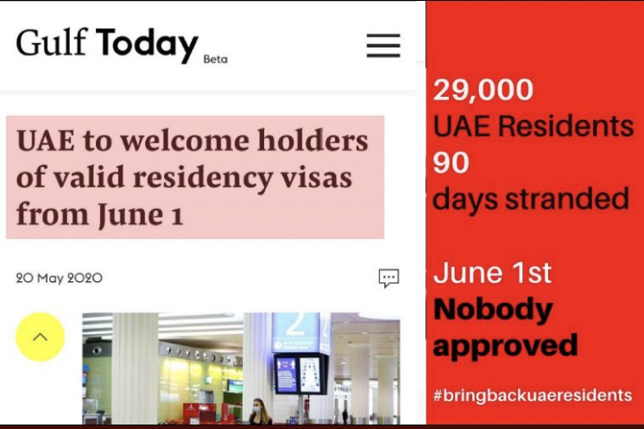 Murtazaksa3's tweet photo. The 1 June announcement for return of residents was MEANINGLESS - we’re still stranded and without approval to fly #bringbackUAEr
@ICAUAE
@MohamedBinZayed
@HamdanMohammed
@HHAhmedBinSaeed
@uaegov
@MoFAICUAE
@DXBMediaOffice https://t.co/Fg7foduWCj