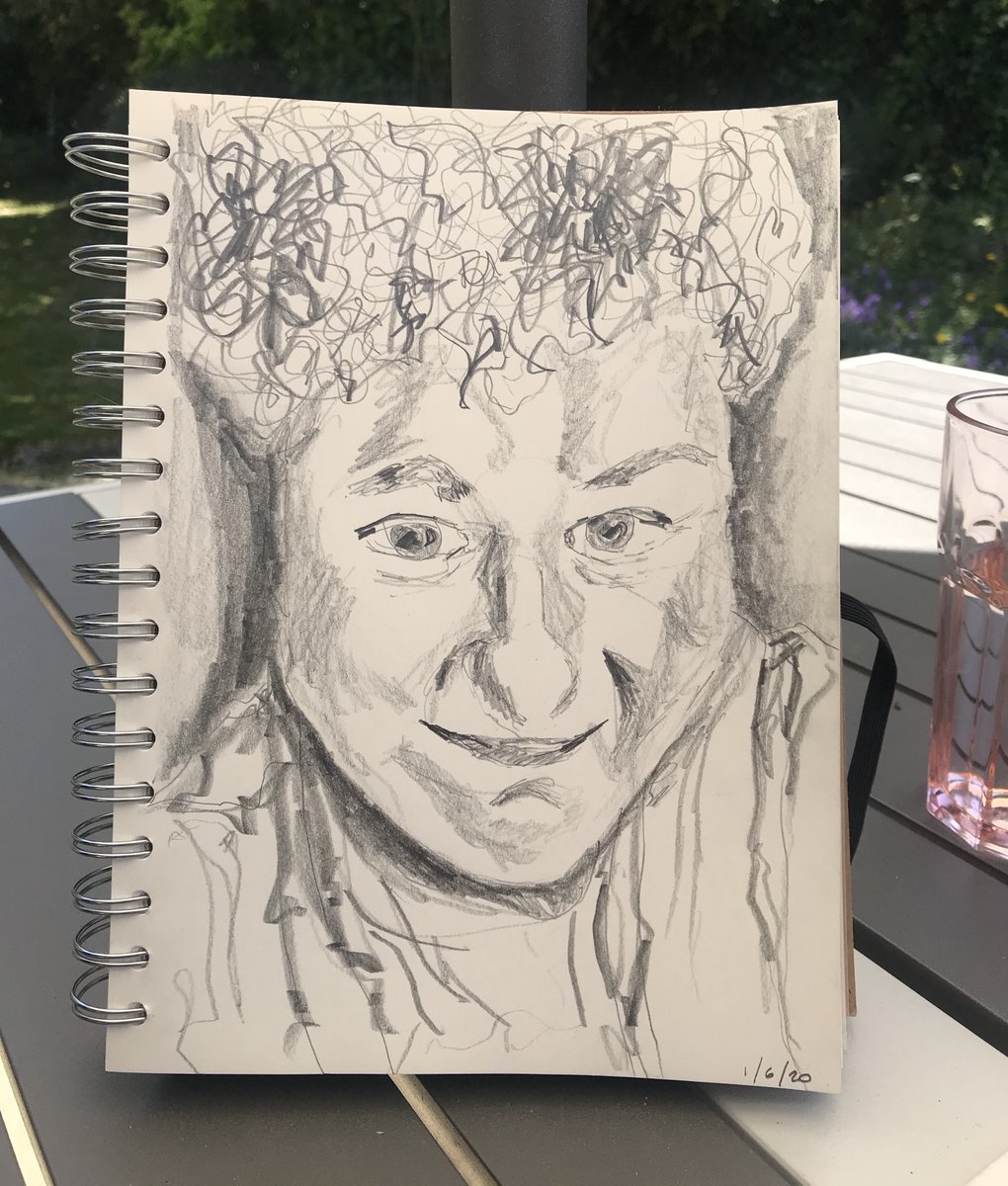 30 minute #selfportrait Trying to get back into daily practice.  Find it hard but must keep going. It's taking me a long time to process what these world changes mean to me. #process #artpractice #mentalhealth