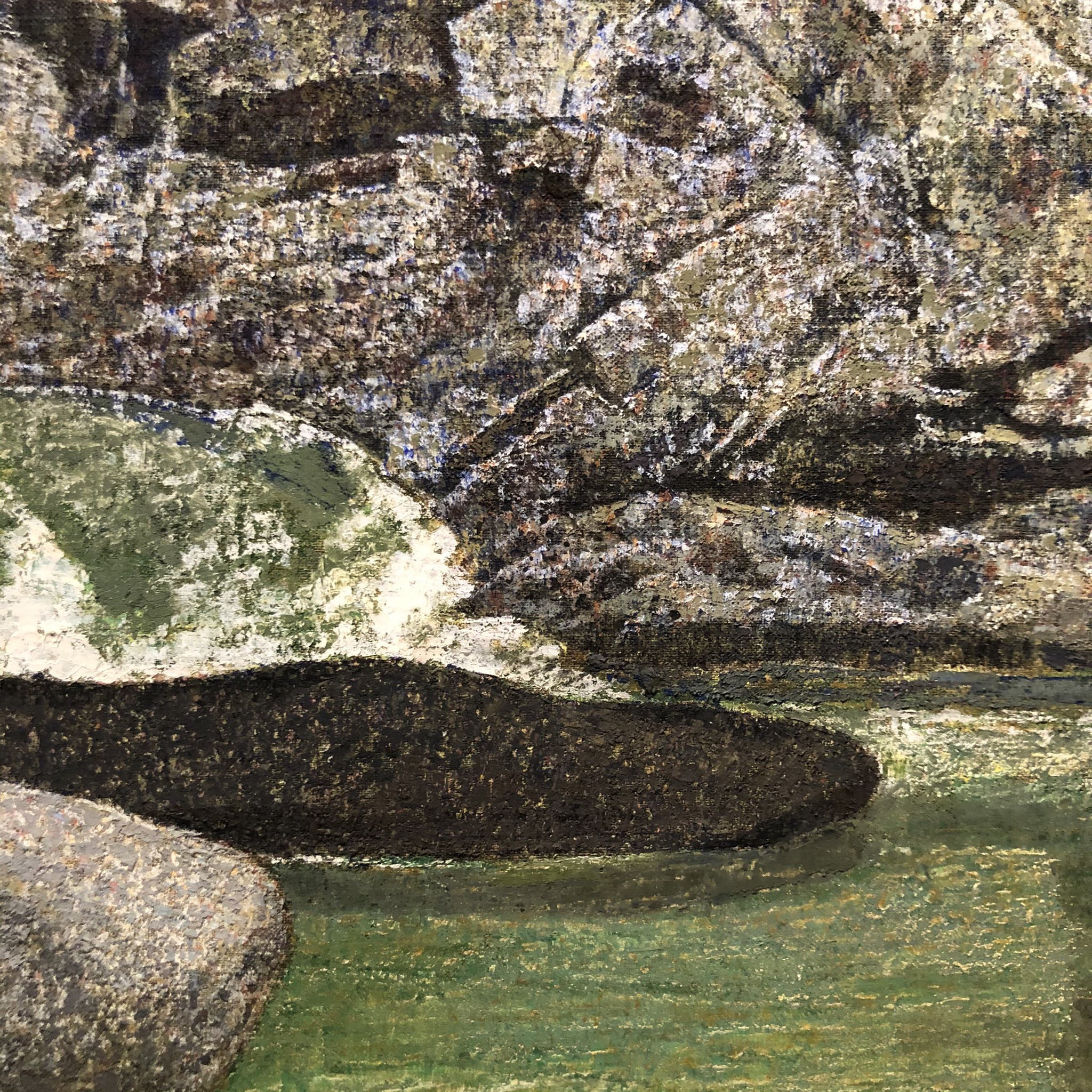 久万美・りりこ on Twitter: "#古茂田公雄 《面河渓》 「面河渓を描いた画家」として知られる公雄の作品です🏞 岩と水のみをモチーフ
