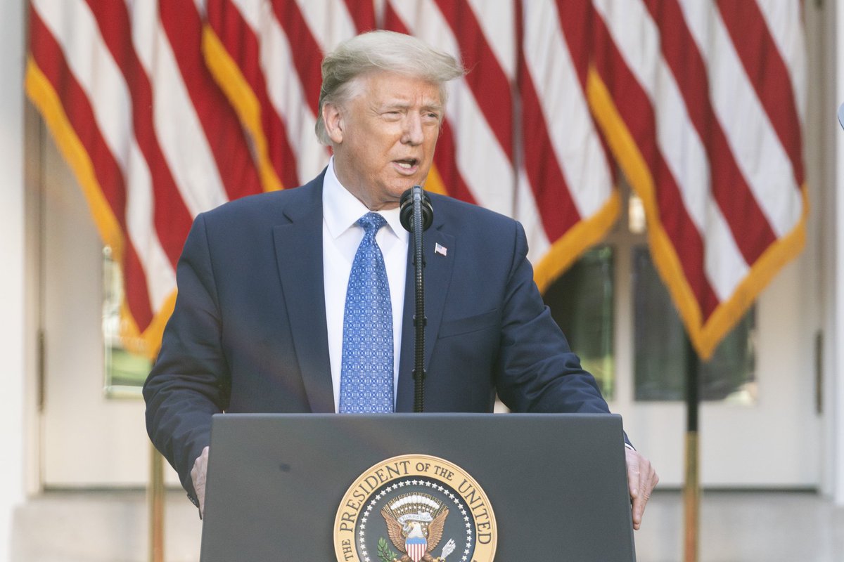 Scavino45's tweet photo. “My fellow Americans — My first and highest duty as President is to defend our great country and the American People. I swore an oath to uphold the laws of our nation – and that is exactly what I will do. All Americans were rightly sickened and revolted by the brutal death... https://t.co/GYf2qGwCbN