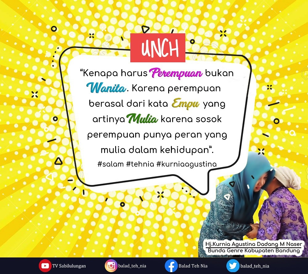 balad_teh_nia's tweet photo. #unch
#jangan lupa share like and comment ya gess , hatur nuhun sateacana. ๐ฅฐ
. "Kenapa harus perempuan bukan wanita. Karena perempuan berasal dari Empu yang artinya Mulia karena sosok perempuan punya peran yang mulia dalam kehidupan".
HJ. KURNIA AGUSTINA DADANG M NASER
#sahate https://t.co/YHCQNxHL8Q