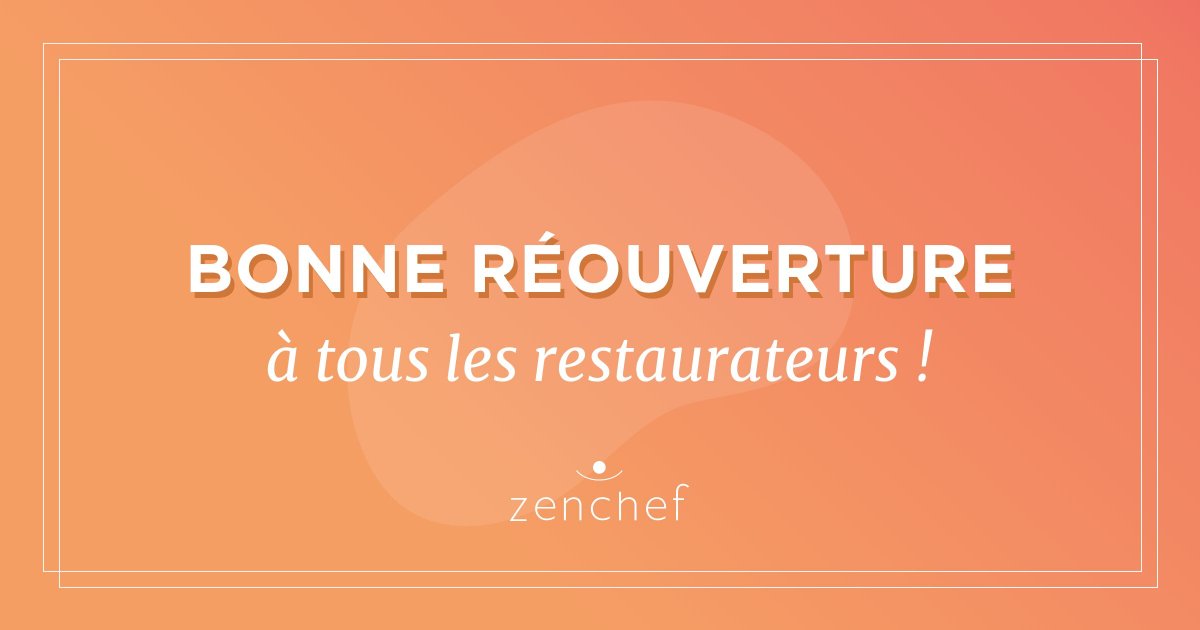 C'est un grand jour pour la restauration, les équipes reviennent au travail, les terrasses s'installent, les fourneaux chauffent. Les clients sont prêts à retrouver le plaisir d'aller au restaurant. Zenchef souhaite une bonne reprise à tous les restaurateurs de France ! 👨‍🍳👩‍🍳🇫🇷