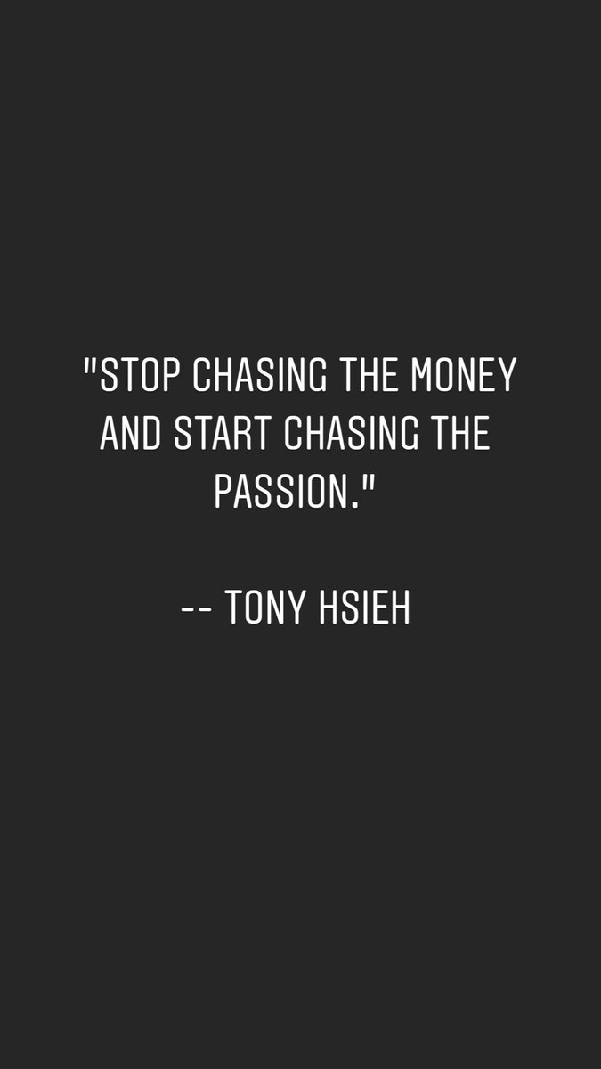 Love what you do! Makes the day go quicker, motivation go higher and success will follow