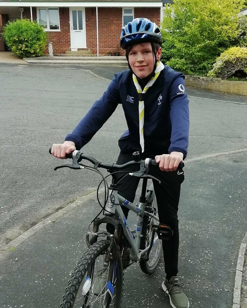norfolkscouts's tweet photo. Stephen is a Scout with 17th Norwich Scout Troop. He should have been attending the European Jamboree in Poland this year. Unfortunately it has been postponed so he has decided to cycle the total distance from Norwich to Gdansk (1160km as the Crow flies)… https://t.co/WugEaBrluq https://t.co/E3xscObbmc