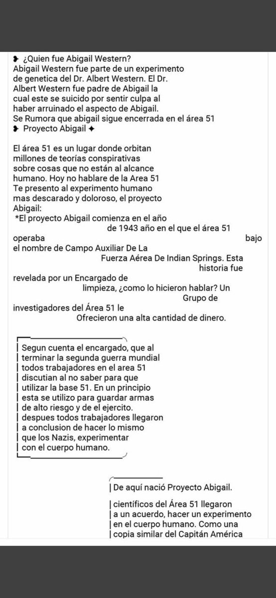 GaelAmar3's tweet photo. Para los que recién vienen enchufandose con el tema o para los que instalaron Twitter para ver que pasaba...
aquí les dejo el caso
PROYECTO ABIGAIL
#Area51 #Anonymuos #Trump #Anomymous https://t.co/INWXaxWjG1