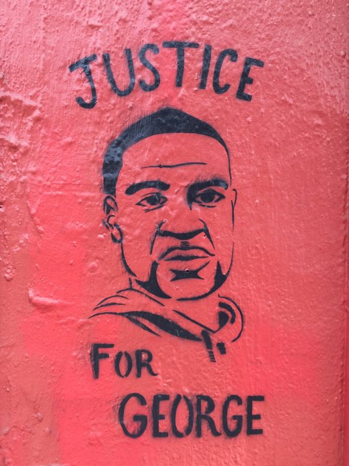 Justice For George.  Yesterday on Haight street, artist unknown.  #GeorgeFloyd #SayHisName #JusticeForGeorge<a href="/tag/latergram"class="tags"><span>#latergram</span></a><a href="/tag/nofilter"class="tags"><span>#nofilter</span></a><a href="/tag/blacklivesmatter"class="tags"><span>#blacklivesmatter</span></a><a href="/tag/sayhisname"class="tags"><span>#sayhisname</span></a>