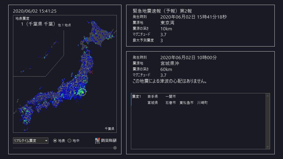 地震 津波 火山情報 Auf Twitter 緊急地震速報 予報 第2報 2日15時41分18秒頃 東京湾で地震がありました 震源の深さは約10km マグニチュードは3 7程度以上 最大震度は3程度以上と推定されます 地震 津波 火山情報 Auf Twitter 緊急地震速報 予報 第2報 2日15時41分18秒頃 東京湾で地震がありました 震源の深さは約10km マグニチュードは3 7程度以上 最大震度は3程度以上と推定されます