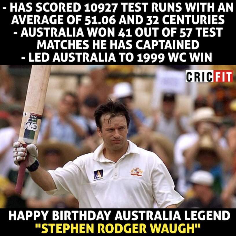 Happy Birthday Steve Waugh!
.
.     