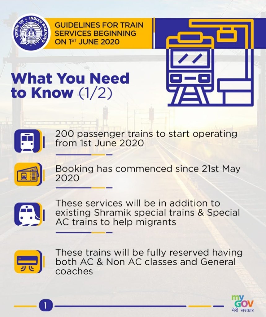 AashaApp's tweet image. Important guidelines for passengers boarding Trains restarting their journey.

#trainpassengers #TRAIN #trainsfromjune1 #IndiaFightsCorona #TamilNadu  #railways