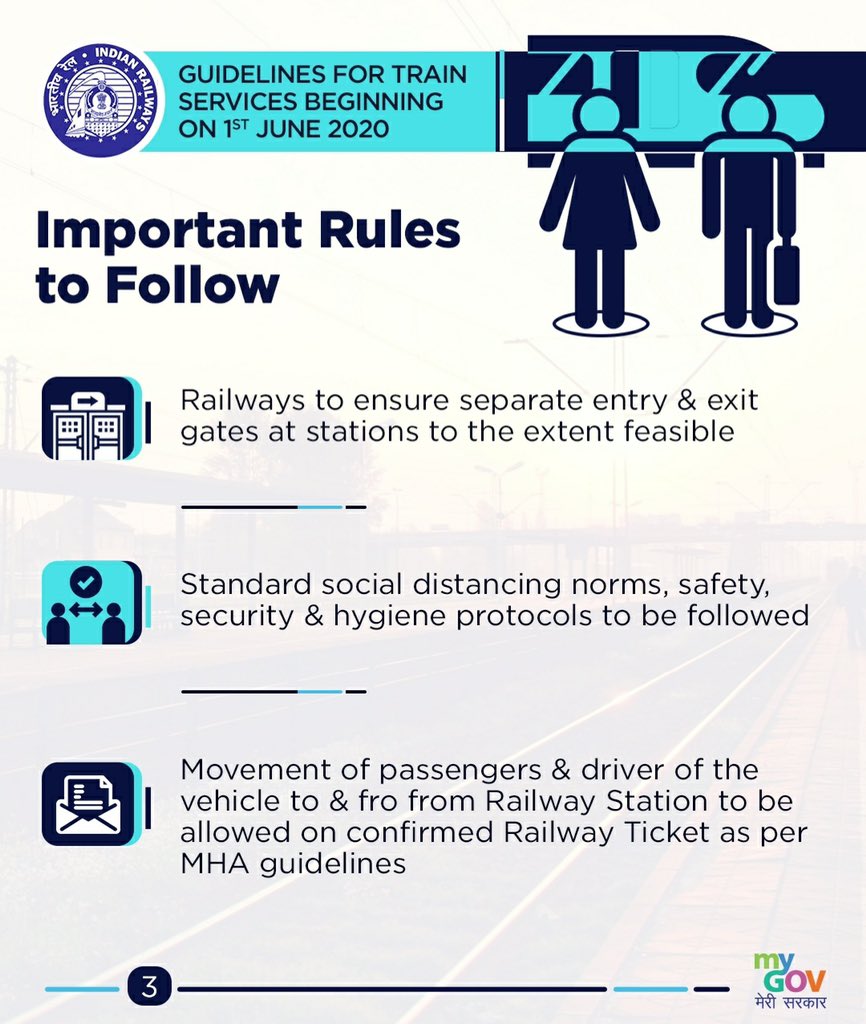 AashaApp's tweet image. Important guidelines for passengers boarding Trains restarting their journey.

#trainpassengers #TRAIN #trainsfromjune1 #IndiaFightsCorona #TamilNadu  #railways