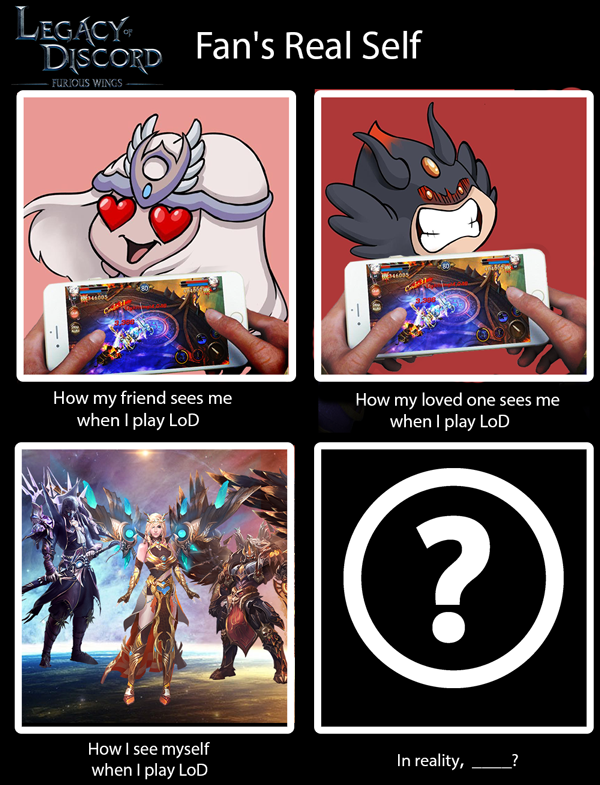 Look at the picture and tell Alice how I see myself when I play @LODMobile ?