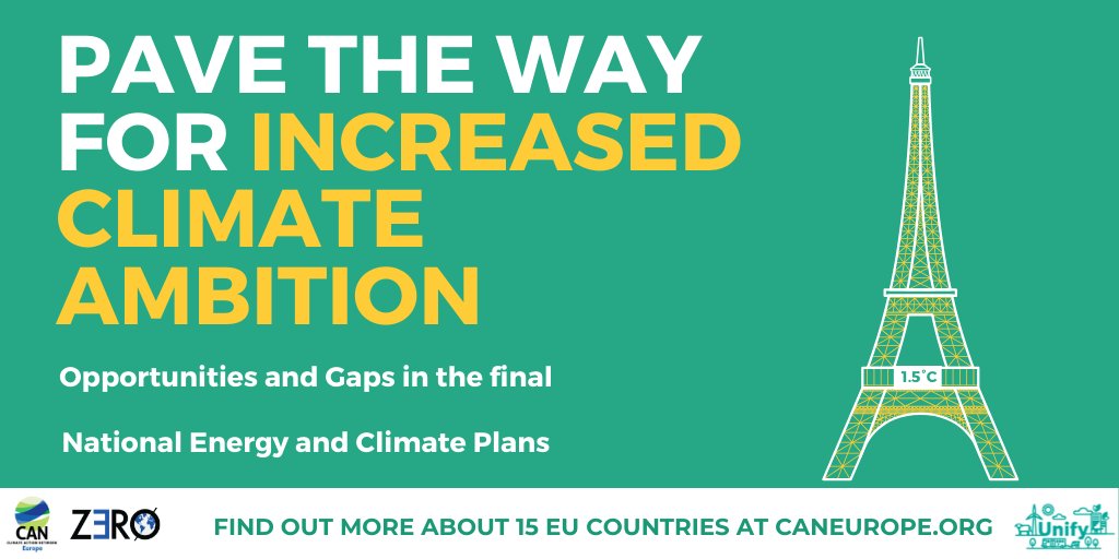 BREAKING: Our new report flags Opportunities & Gaps in final NECPs of 15 Member States. 

#GreenRecovery will be achieved only if Member States set clear pathways to boost #EnergyEfficiency, #Renewables and move away from fossil fuels. 

More here 👉 bit.ly/3dl358i