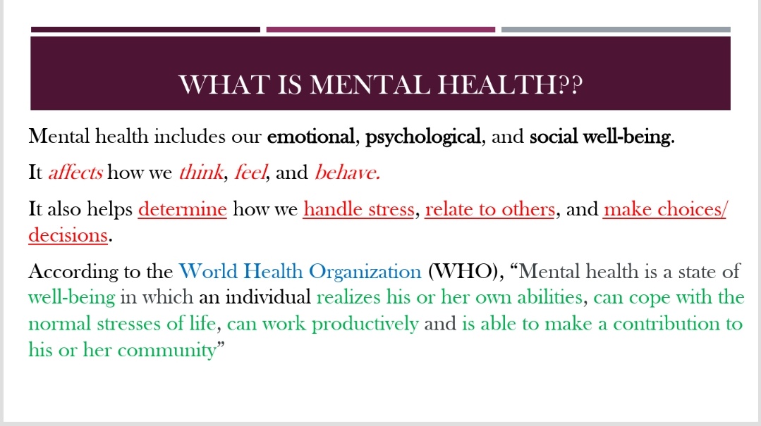 For us to talk about sustainable development,active participation of women &amp; girls in development activities,to understand abuse,to realize our self-worth &amp; how we all have a role to play in developing our communities,We need to understand #mentalhealth so let's talk about it!