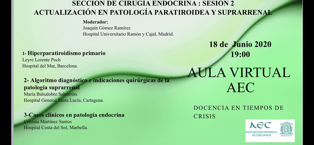 CirugíaEndocrina-AEC (@cirend_aec) on Twitter photo Aula virtual para residentes AEC <a href="/CirEnd_AEC/">CirugíaEndocrina-AEC</a>, save the dates!!! <a href="/aecirujanos/">aecirujanos</a> <a href="/Joaquin_Gom/">Joaquín GómezRamírez</a> @enriquemc1975 <a href="/aecat_es/">AECAT</a> <a href="/SEndocrine/">SoMe4Endocrine</a> <a href="/RNCsantander/">Dieter Morales #yosoydelclinico</a> <a href="/BalibreaJose/">Jose M. Balibrea MD, PhD, FACS</a> <a href="/JordiNnz/">Jordi Núñez</a> <a href="/juliomayol/">Julio Mayol</a> Aula virtual para residentes AEC <a href="/CirEnd_AEC/">CirugíaEndocrina-AEC</a>, save the dates!!! <a href="/aecirujanos/">aecirujanos</a> <a href="/Joaquin_Gom/">Joaquín GómezRamírez</a> @enriquemc1975 <a href="/aecat_es/">AECAT</a> <a href="/SEndocrine/">SoMe4Endocrine</a> <a href="/RNCsantander/">Dieter Morales #yosoydelclinico</a> <a href="/BalibreaJose/">Jose M. Balibrea MD, PhD, FACS</a> <a href="/JordiNnz/">Jordi Núñez</a> <a href="/juliomayol/">Julio Mayol</a>
