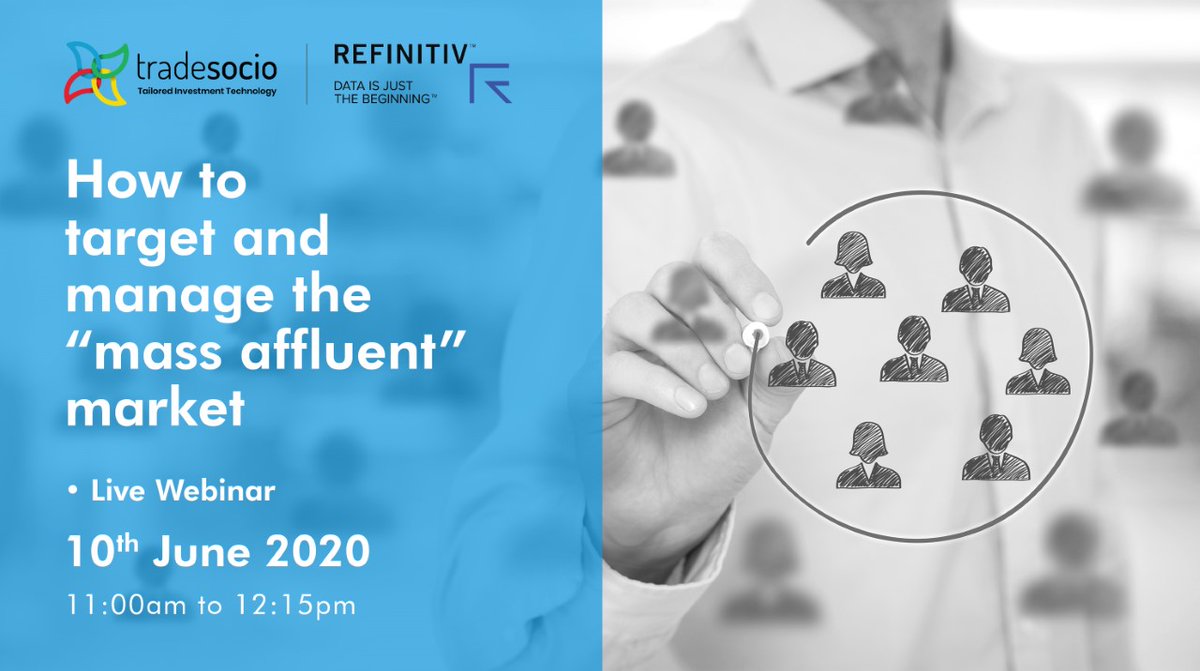 The countdown is on! Don’t miss out on our Live Digital Investment Management Webinar with #Refinitiv! Register now: tswebinar.tradesocio.com
#fintech #investmentbanking #financialservices #wealthtech #wealthmanagement #digiwealth #digitalizationofwealth