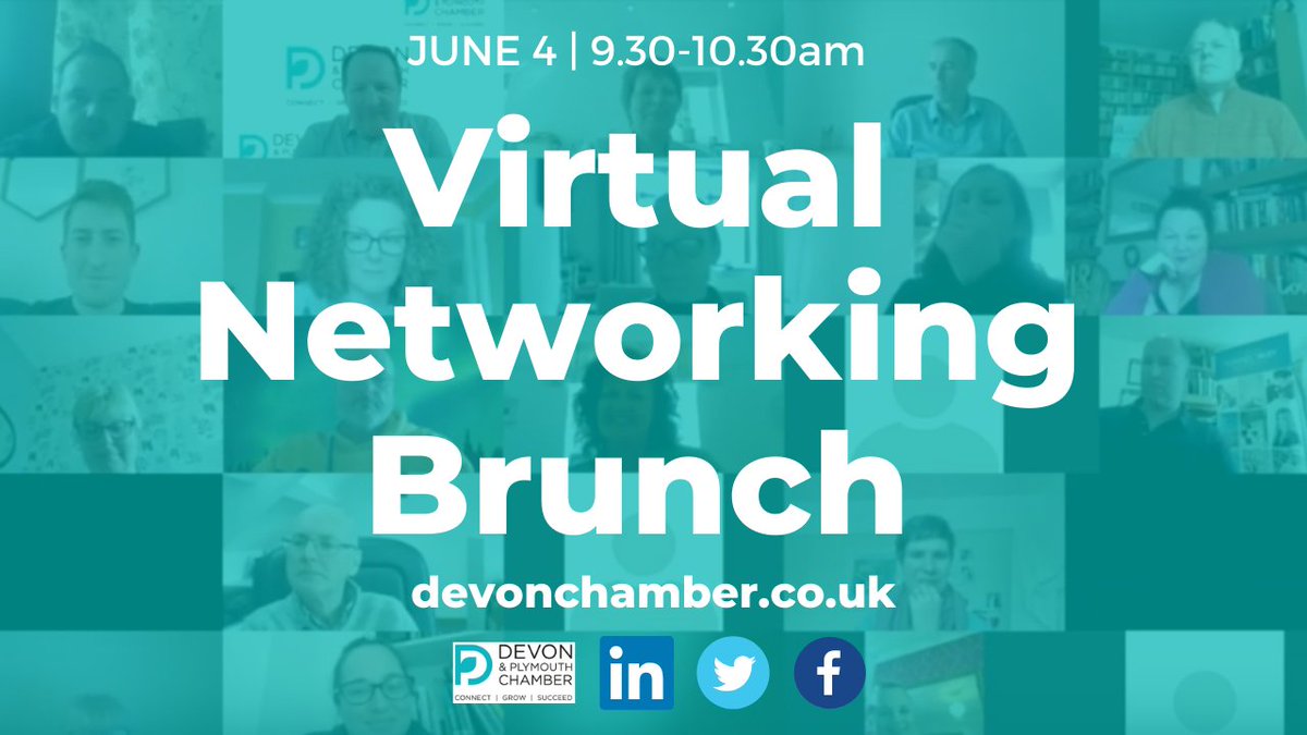 Our next Virtual Networking Brunch is on Thursday, June 4 from 9.30-10.30am - when the guest speaker will be Tom Moore from @AcronymsLtd 🗓

It's an opportunity to connect with like-minded professionals in an informal online setting 👩‍💻

Sign up ⬇️

crm.devonchamber.co.uk/events/details…