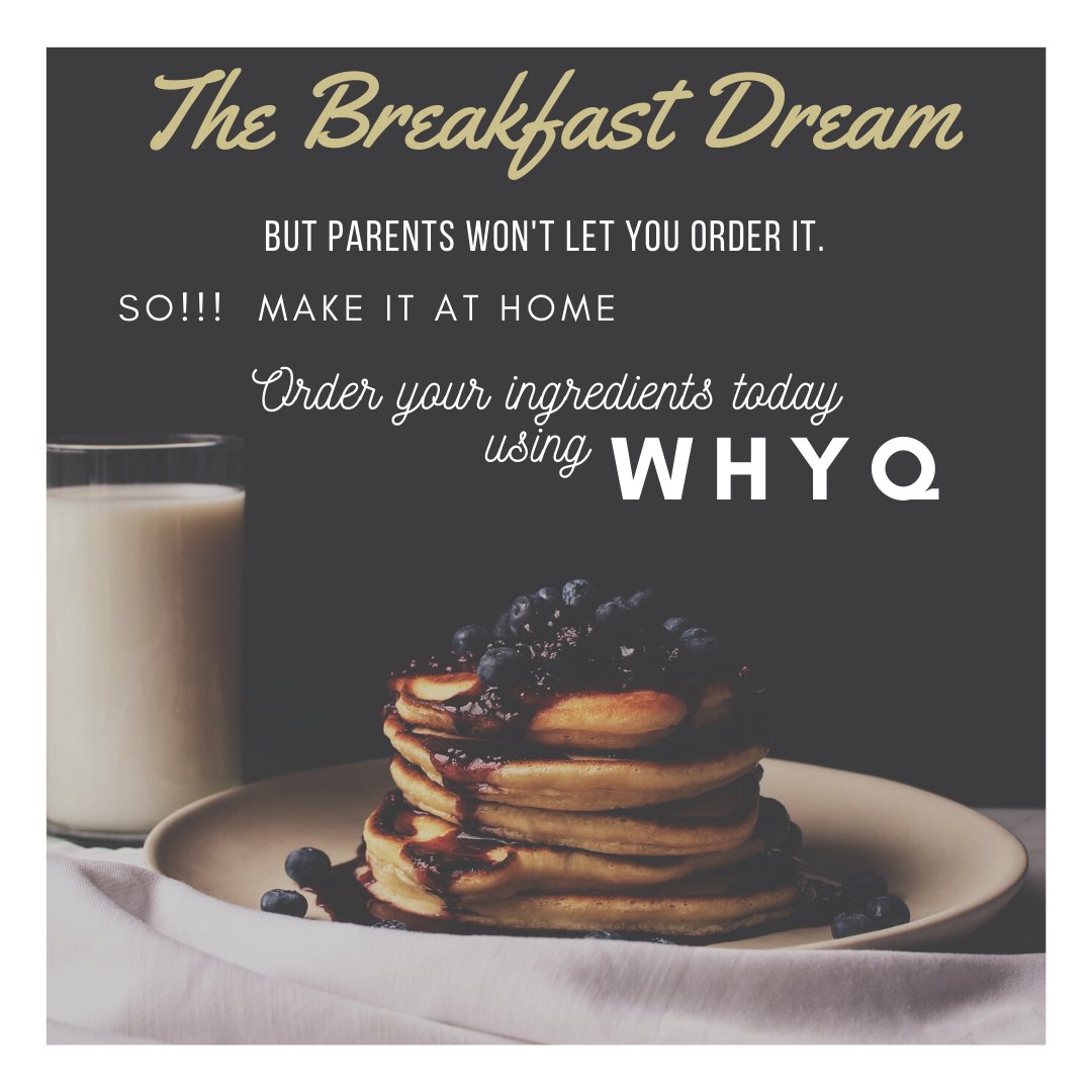 WhyQTech's tweet photo. Out of ingredients?
Use #WhyQ and be productive in quarantine!

#grocery #queues #homecooking #food #pancake #hyperlocal https://t.co/rNvrWoK2Ia