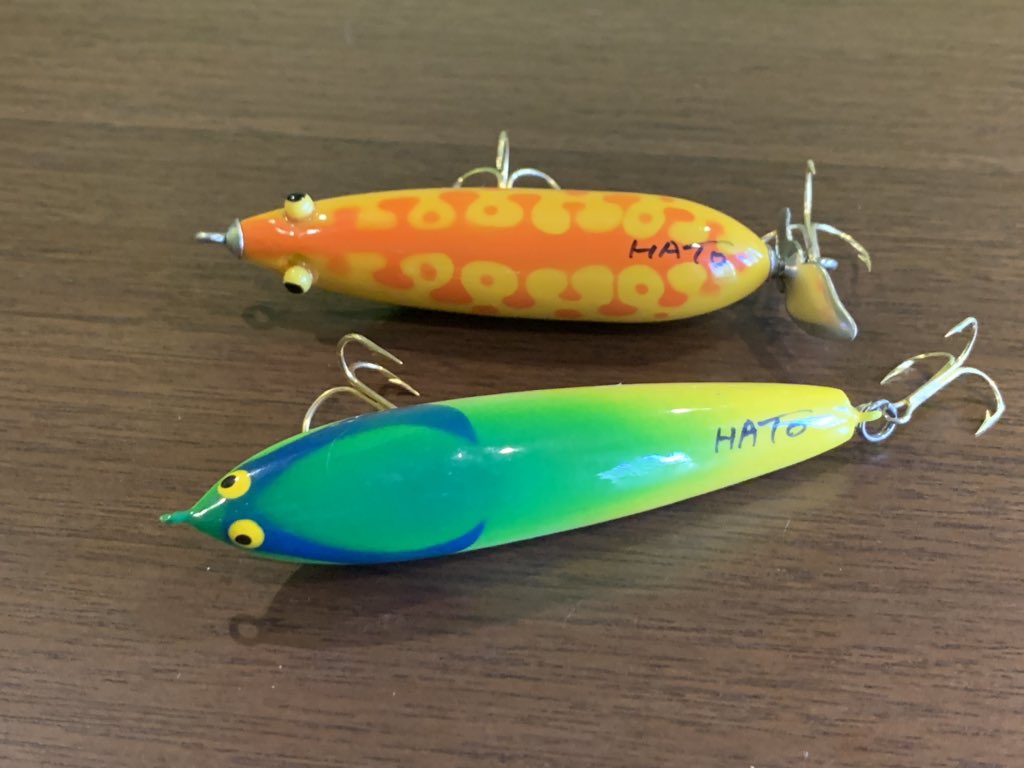 Bgmasuo A Twitter 去年お亡くなりになった羽鳥静夫さんのハンドメイドルアー これ見て刺激されて本買って何十個もルアー作ってたなぁ 多分高校生の時 33年くらい前 W ほとんど傷ないからアクションだけ確認してもったいなくて使ってなかったんだろう ハトリーズ